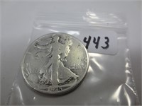 1935-D Walking Liberty silver half dollar, good