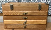 Wood Tool Chest w/ contents
