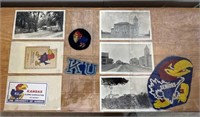 Antique Kansas Jayhawk collectibles/postcards
