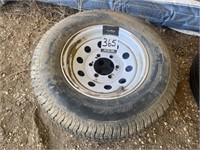 (2) 6 Hole Rims w/ Unused ST 225/75 D15 Tires