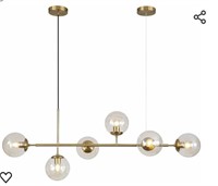 KCO Lighting Globe Linear Chandelier 6 Light