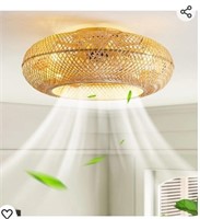 hummingbird Boho Caged Ceiling Fan with Light