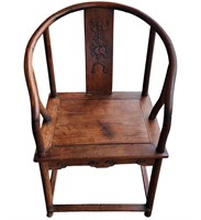 A Single Antique Hardwood Chinese Chair 19th Centu