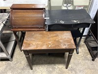 Child’s Desk, Stand, & Piano Bench.
