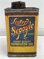 Early Pint Lister Sepoyle Separator Oil Tin