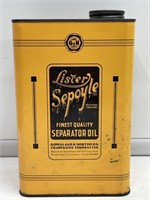 1/2 Gallon Lister Sepoyle Separator Oil Tin