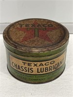 Early TEXACO 1 Lb Chassis Lubricant Grease Tin