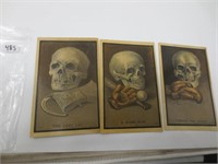 3 - 1910 Skull postcards