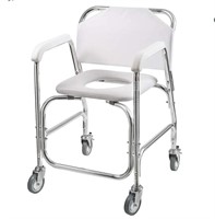 DMI Rolling Shower Chair, Commode, Transport