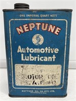 Early NEPTUNE Automotive Lubricant Quart Tin