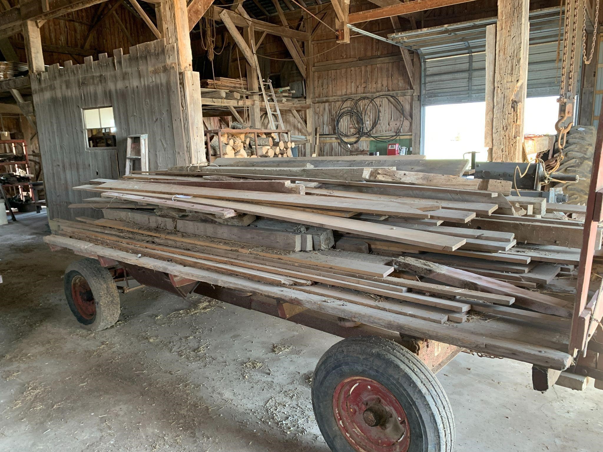 Lumber on wagon