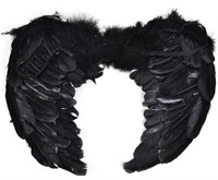 PGXT, BLACK ANGEL WINGS FOR COSTUME, 16X10.5IN