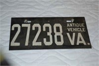 Antique Vehicle License Plate - VA