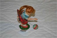Early Wind Up Toy - Girl w/ a Ball