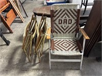 3 Vintage Folding Chairs.