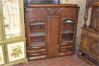 Antique Heavy Wood Cabinet