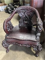 Carved Dragon Chair.