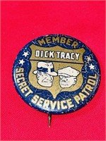 Vintage Dick Tracy Secret Service Patrol Pin