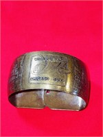 1934 Chicago World’s Fair Bronze Etched Bracelet