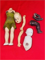 Antique Doll / Parts Lot