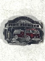 VOLUNTEER FIRE FIGHTER BELT BUCKLE 3.5IN