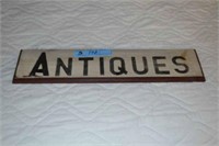 Wooden Antiques Sign
