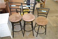 2 Tall & 1 Short Pub Style Chairs