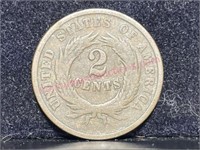 1864 US 2-cent piece