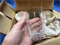 (5) Vtg Hoya Crystal juice glasses in box
