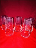 (5) Vintage 7UP Soda Glasses