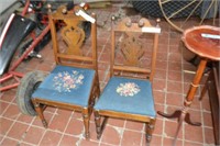 Pair of Chairs Upholstered with Needlepoint
