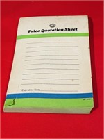 Vintage Gulf Station Advertising Quote Pad
