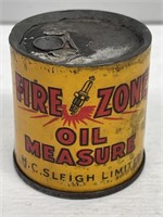 Scarce HC SLEIGH FIREZONE Oil Measure GOLDEN