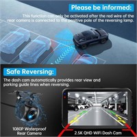 Dash Cam Front and Rear Camera, Dash Cam W