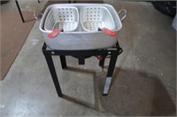 BASS PRO 18 QT FISH FRYER W/ DOUBLE BASKET PROPANE