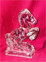 Large Vintage Horse Glass Candy Container