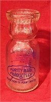 Vintage Purity Maid Milk Bottle - New Albany, IN