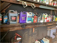 Shelf of oils and sprays