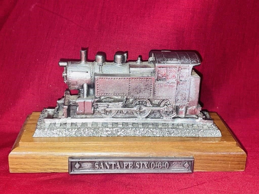Pewter Santa Fe Railroad Train Engine 1103/1250