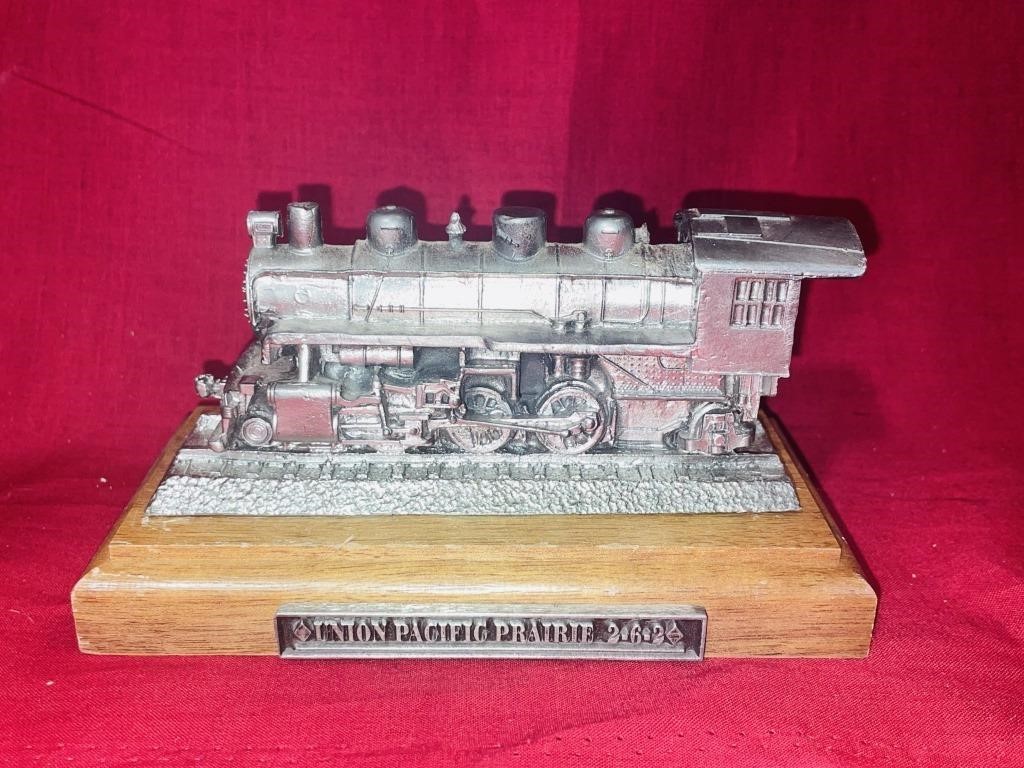 Pewter Union Pacific Railroad Train Engine