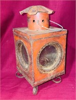 Antique Red Carriage Lantern