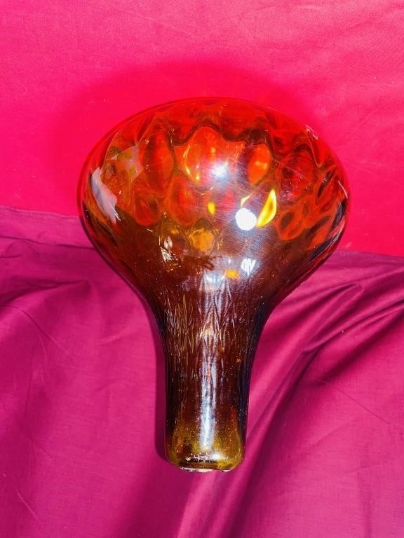 Vintage Chandelier Amber Glass Globe