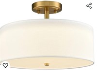 TEENYO Dimmable Gold Semi Flush Mount Ceiling