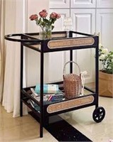 RHFUGBOJ 2-Tier Bar Cart for The Home, Serving