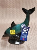 Blue Mountain Canadian Dolphin Pottery Sculpture