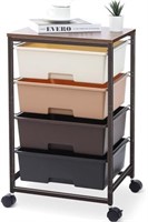 SYKIARIOL Utility Cart with 4 Drawers,Rolling