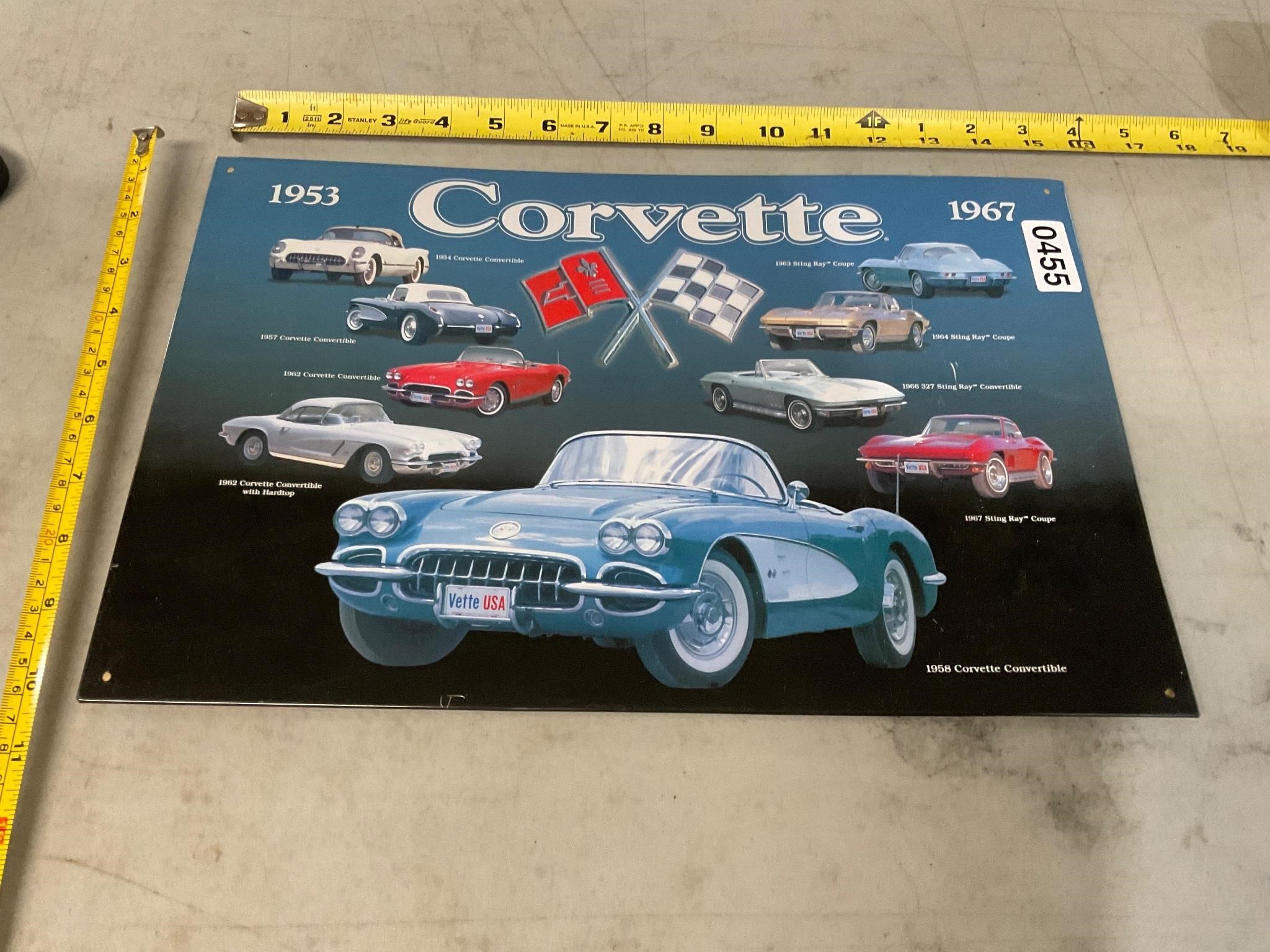 Corvette Metal Tin Sign