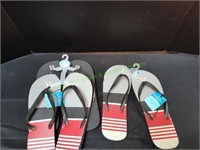 (3) Men's Flip-Flop Sandals, Size 10-11