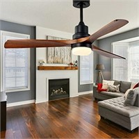 CEOTIS Ceiling Fans with Lights, 52" Wood Ceiling