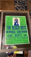 Beach Boys Sacramento concert framed poster &